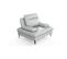 Fauteuil Cuir Design Avec Dossier Avance-recul Lya Gris Perle