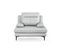 Fauteuil Cuir Design Avec Dossier Avance-recul Lya Gris Perle