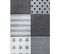 Tapis Enfant 240x340 Tissé Gris Motif Géométrique Flag Start