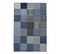 Tapis Entrée 60x110 Tissé Bleu Rectangle Motif Géométrique Af1 Geotrem