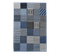 Tapis Entrée 60x110 Tissé Bleu Rectangle Motif Géométrique Af1 Geotrem