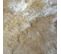 Tapis Shaggy Ø100cm Rond Fait Main Beige Motif Uni Sg Fin