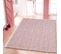 Tapis Shaggy 60x110 Rectangle Tissé Rose Clair Motif Uni Sg Loca