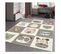 Tapis Enfant 80x150 Rectangle Tissé Gris Motif Animaux Zoo 2