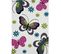 Tapis Chambre 200x290 Tissé Crème Rectangle Motif Animaux Buterfly