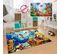 Tapis Enfant 50x80 Foret Reversible Multicolore