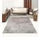 Tapis Longs Poils Shaggy 80x140 Rectangle Fait Main Gris Motif Uni Luxe