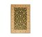 Authentique Tapis D'orient 122x179 Fait Main En Laine Beige Et Vert Choby