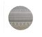 Tapis Exterieur 160x160 Rond Ex Rond Reversible Gris, Écru