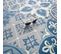 Tapis Entrée 80x150 Tissé Bleu Et Beige Rectangle Motif Oriental Af1 Tchimeto