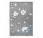 Tapis Enfant 120x170 Rectangle Tissé Gris Et Blanc Fusé