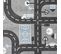 Tapis Enfant 80x150 Rectangle Tissé Gris Et Noir City Road