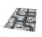 Tapis Enfant 80x150 Rectangle Tissé Gris Et Noir City Road