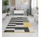 Tapis Salon 80x150 Lignal Jaune, Gris, Blanc