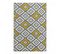 Tapis Entrée 50x80 Tissé Jaune Et Gris Rectangle Motif Géométrique Efelon