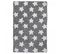 Tapis Enfant 80x150 Fait à La Main En Coton Bio Gris Et Blanc Etoile