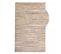 Tapis Kilim 240x340 Fait à La Main En Coton Bio Beige Rectangle Motif Uni Pour Grand Salon