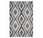 Tapis Extérieur 150x220 Tissé Kilim Gris Et Noir Sandrine