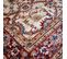 Tapis Orient 80x250 Rectangle Ivoire Et Rouge Tissé Motif Traditionnel Chobay F