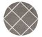 Tapis Longs Poils Shaggy Ø80cm Rond Tissé Gris Motif Scandinave Sg Madrag