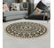 Tapis Rond 120x120 Rond Blaron Beige, Bleu