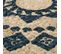 Tapis Rond 120x120 Rond Blaron Beige, Bleu