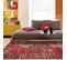 Tapis Grand Salon 270x370 Tissé Rouge Rectangle Motif Ethnique Af1 Patwork