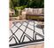 Tapis Exterieur 60x110 Ex1 Ari Reversible Crème, Noir