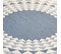 Tapis Exterieur 160x160 Rond Ext C Rond Reversible Bleu, Blanc