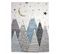 Tapis Enfant 160x230 Rectangle Tissé Gris Et Bleu Snowsky