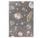 Tapis Enfant 120x170 Rectangle Tissé Gris Et Crème Planetkids