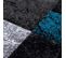Tapis Salon 80x150 Cararelle Turquoise, Gris, Noir