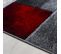 Tapis De Couloir 120x170 Cararelli Rouge, Gris Clair, Gris Foncé