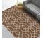 Tapis Salon 120x170 Orica Marron Clair, Blanc