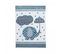 Tapis Enfant 120x170 Tissé Bleu Et Gris Motif Animaux Kid Rain