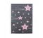 Tapis Enfant 120x170 Rectangle Tissé Rose Et Gris Kid Stars