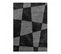 Tapis Salon 160x230 Tissé Noir Et Gris Rectangle Motif Géométrique Boboti