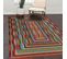 Tapis Chambre 120x180 Tissé En Acrylique Multicolore Rectangle Motif Géométrique