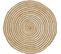 Tapis Jute 80x80 Rond Jute Rug Blanc