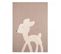 Tapis Enfant 80x150 Bambi Beige, Blanc