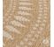 Tapis Extérieur Ø80cm Rond Tissé Kilim Beige Et Blanc Jute Art 6