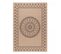 Tapis Rond 120x170 Jute Art 6 Beige, Noir