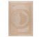 Tapis Rond 80x80 Rond Jute Art 7 Beige, Blanc