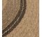 Tapis Extérieur 120x170 Tissé Kilim Beige Et Noir Jute Art 7