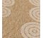 Tapis Exterieur 80x80 Rond Jute Art 8 Beige, Blanc