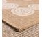 Tapis Exterieur 80x80 Rond Jute Art 8 Beige, Blanc