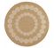 Tapis Extérieur Ø80cm Rond Tissé Kilim Beige Et Blanc Jute Art 8