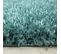 Tapis Longs Poils Shaggy 120x170 Rectangle Tissé Bleu Et Turquoise Motif Uni