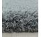 Tapis Longs Poils Shaggy Ø120cm Rond Tissé Gris Motif Uni Uni B