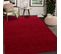 Tapis Poils Longs Shaggy 200x290 Rectangle Tissé Rouge Motif Uni Uni C